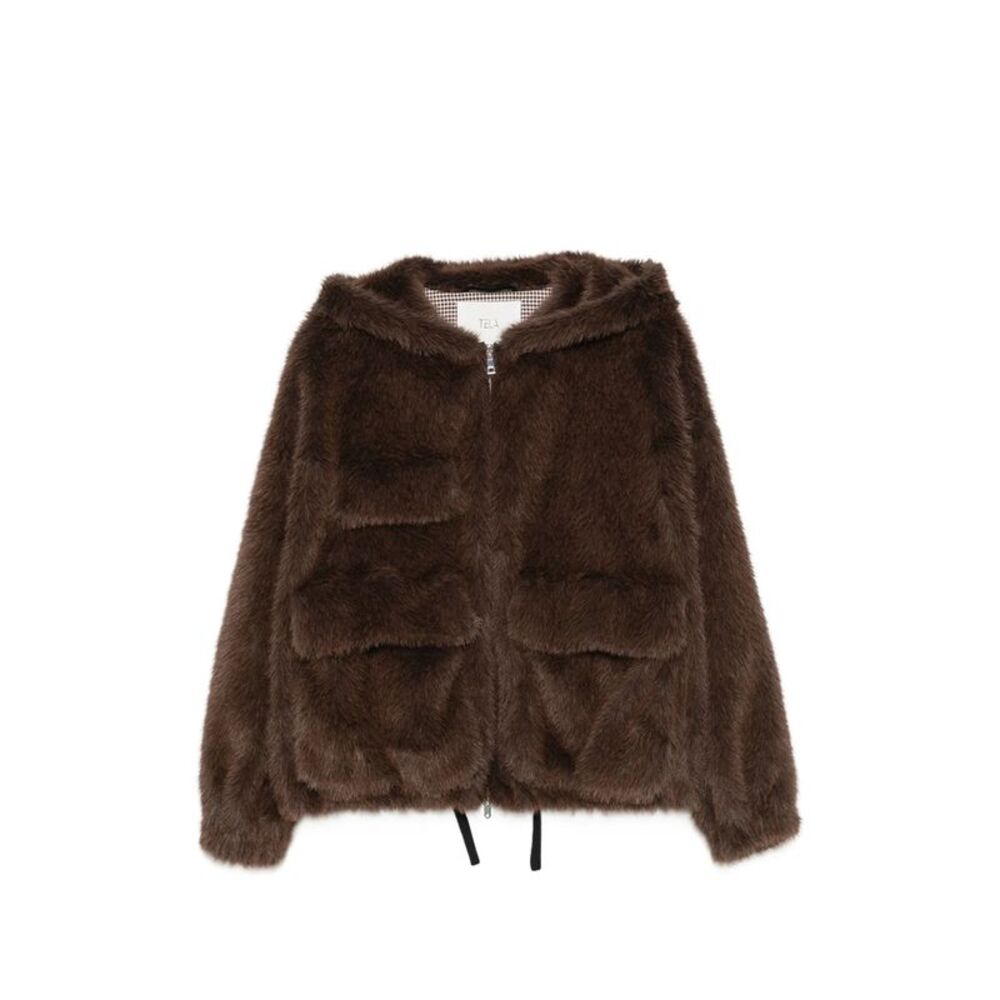 Tela Brown Jackets - Faux Fur & Shearling Jackets Women